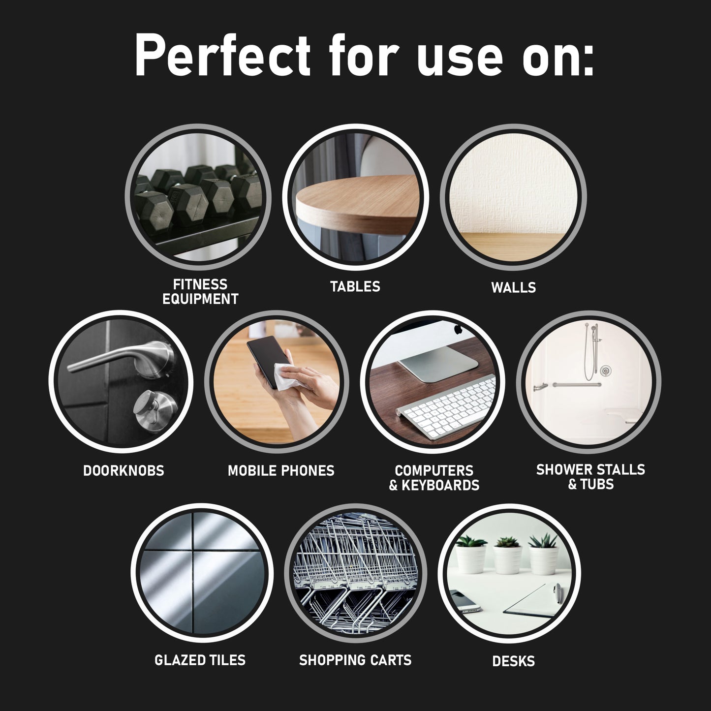 Gritt Commercial Wipe Starter Kit, Black Stainless Steel Wipe Dispenser + 800-Count Surface Care Wipes
