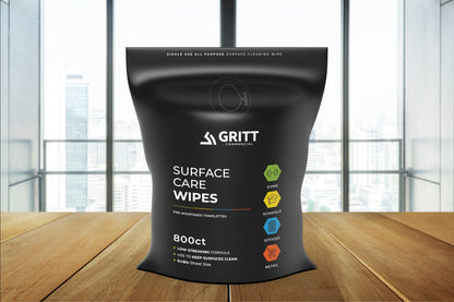 Gritt Commercial 6" x 8" 800-Count Premium Surface Care All-Purpose Cleaner Wipes Refill Bag - 4/Case